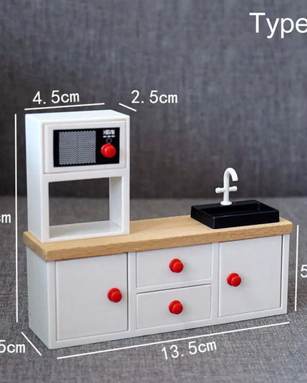 1:12 Scale Sofa Bed Wardrobe TV Cabinet Micro  Scene Model Dollhouse Miniature Furniture Playing House Landscape Dolls Accessory