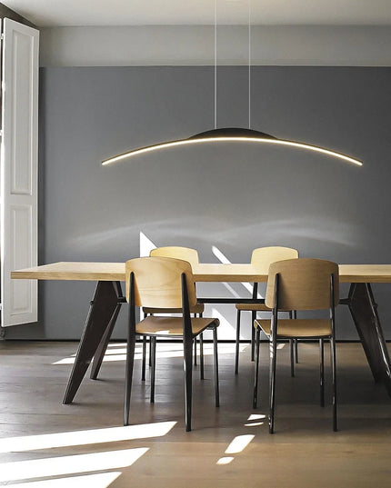 Modern LED Chandelier for Dining Room Kitchen Bar Living Bedroom Ceiling Pendant Lamp Black Simple Design Chandelier Light