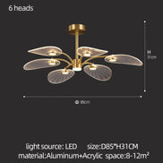 Modern LED Chandelier Suitable For Villa Living Room Ceiling Lights Art Bedrooms Kitchens Home Decoration Lamp Indoor Lighting