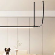 Modern LED Leather Chandelier Minimalist long chandelier For Living Room Kitchen Island Decor Dining Table Hanging Lamp fixtures