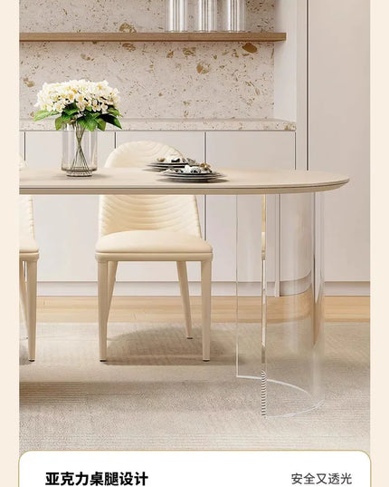 Kitchen Island with Extendable Dining Table Integrated Rolling Kitchen Storage Household with Slate Rack Cabinet for Kitchen
