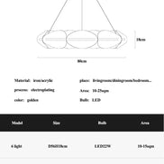 Modern leaf chandelier luxury designer Acrylic ring light Dining Room Home Bedroom Kitchen Hanging Lights Decor sofa living room