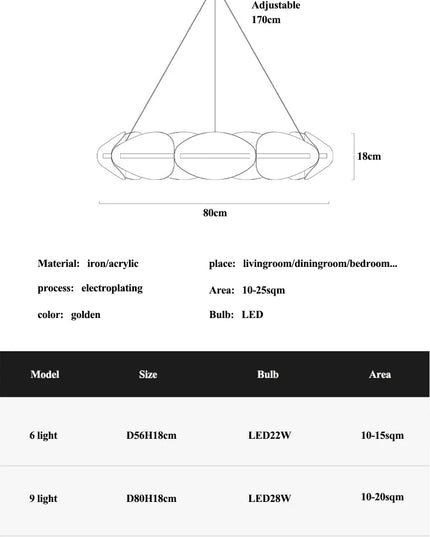 Modern leaf chandelier luxury designer Acrylic ring light Dining Room Home Bedroom Kitchen Hanging Lights Decor sofa living room