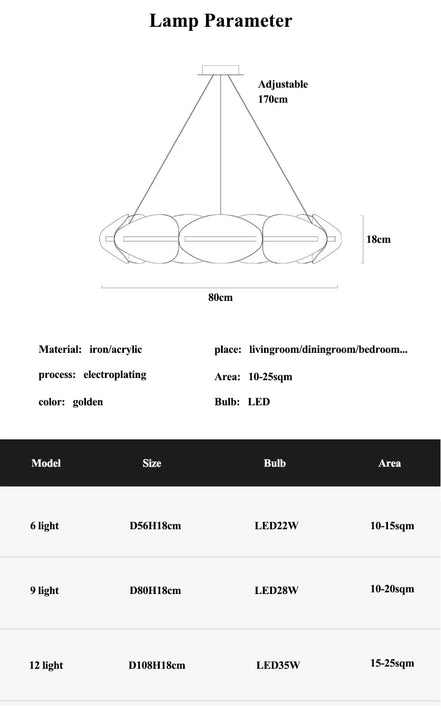 Modern leaf chandelier luxury designer Acrylic ring light Dining Room Home Bedroom Kitchen Hanging Lights Decor sofa living room