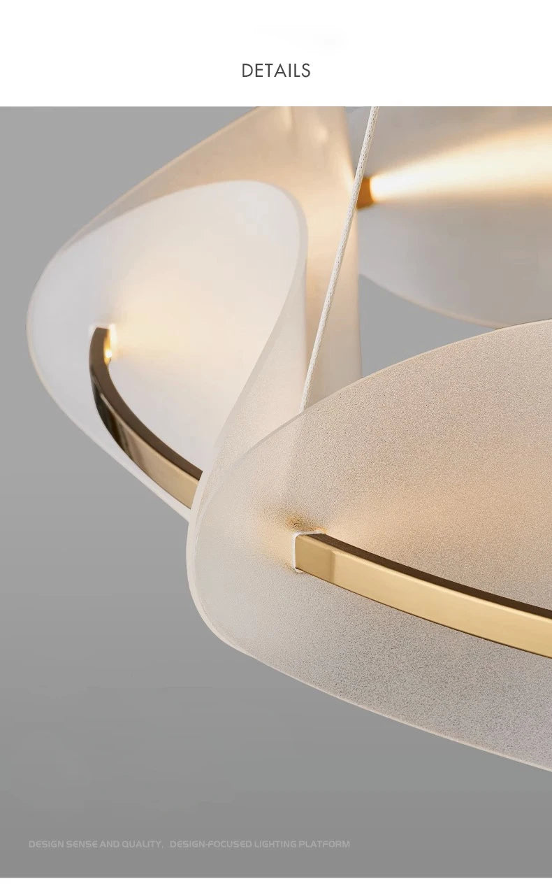 Modern leaf chandelier luxury designer Acrylic ring light Dining Room Home Bedroom Kitchen Hanging Lights Decor sofa living room