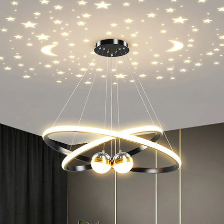 Modern led dining room chandeliers simple ring chandelier living bedroom Lights home indoor lighting decorative Pendant Lamps