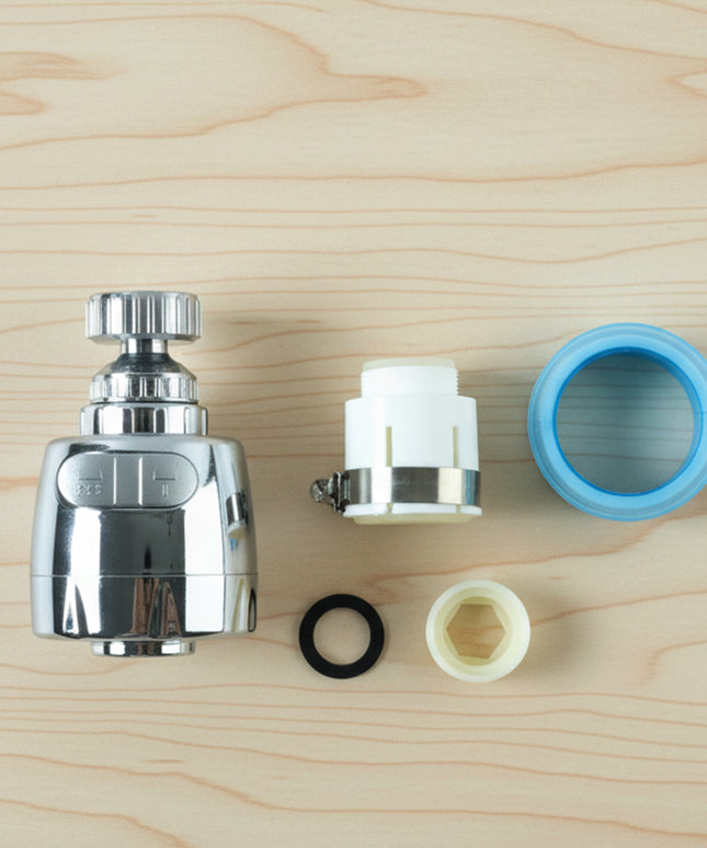 360 Degree Rotating Faucet Water Saving Tap Aerator (1 Set)