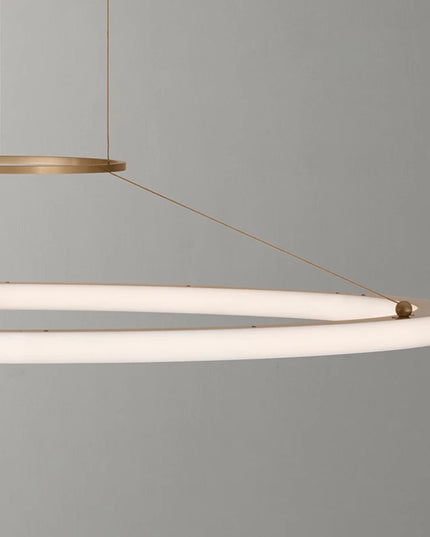 Modern Round Restaurant Chandelier Lighting LED Used For Kitchen Living Room Decoration Hanging Ring Dining Room Table Lamps