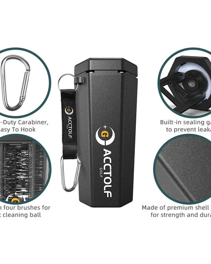 Golf Ball Washer Cleaning Machine With Towel Reusable Cart Cup Holder Portable Golf Bag Cart Cleaner Accessories for Gift