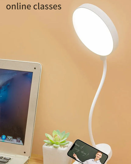 Led Table Lamp USB Rechargeable Night Light With Folding Clamp Study Stand Read Lamp Touch 3 Modes Dimming Eye Protection Light