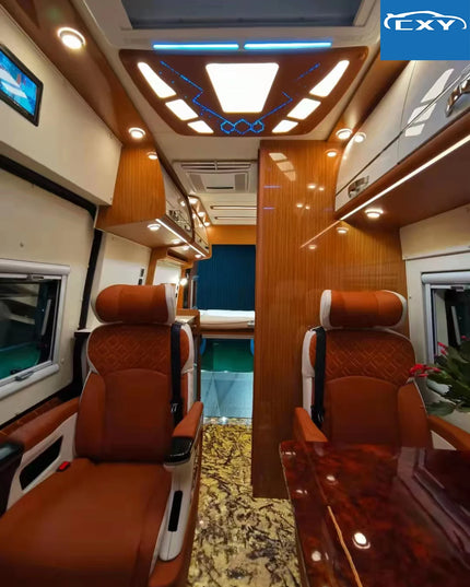 Comfortable Three-Passenger Leather Folding RV Camper Van Sofa Seat Bed Sofa Convertible Into Bed