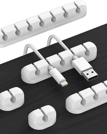 Cable Cord Wire Organizer Silicone USB Cable Winder Management Clips Self Adhesive for Mouse Keyboard Headset For iPhone Huawei