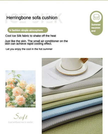 Ice Silk Sofa Cushion Summer Summer Cool Cushion Cushion 2023 New Anti slip Backrest Full Cover Cloth Towel Set