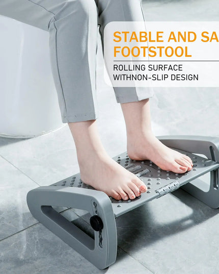 Foot Rest for Under Desk Adjustable Foot Rest Ergonomic Foot Stool Massage for Pressure Relief Portable Footstool Leg Rest Desk