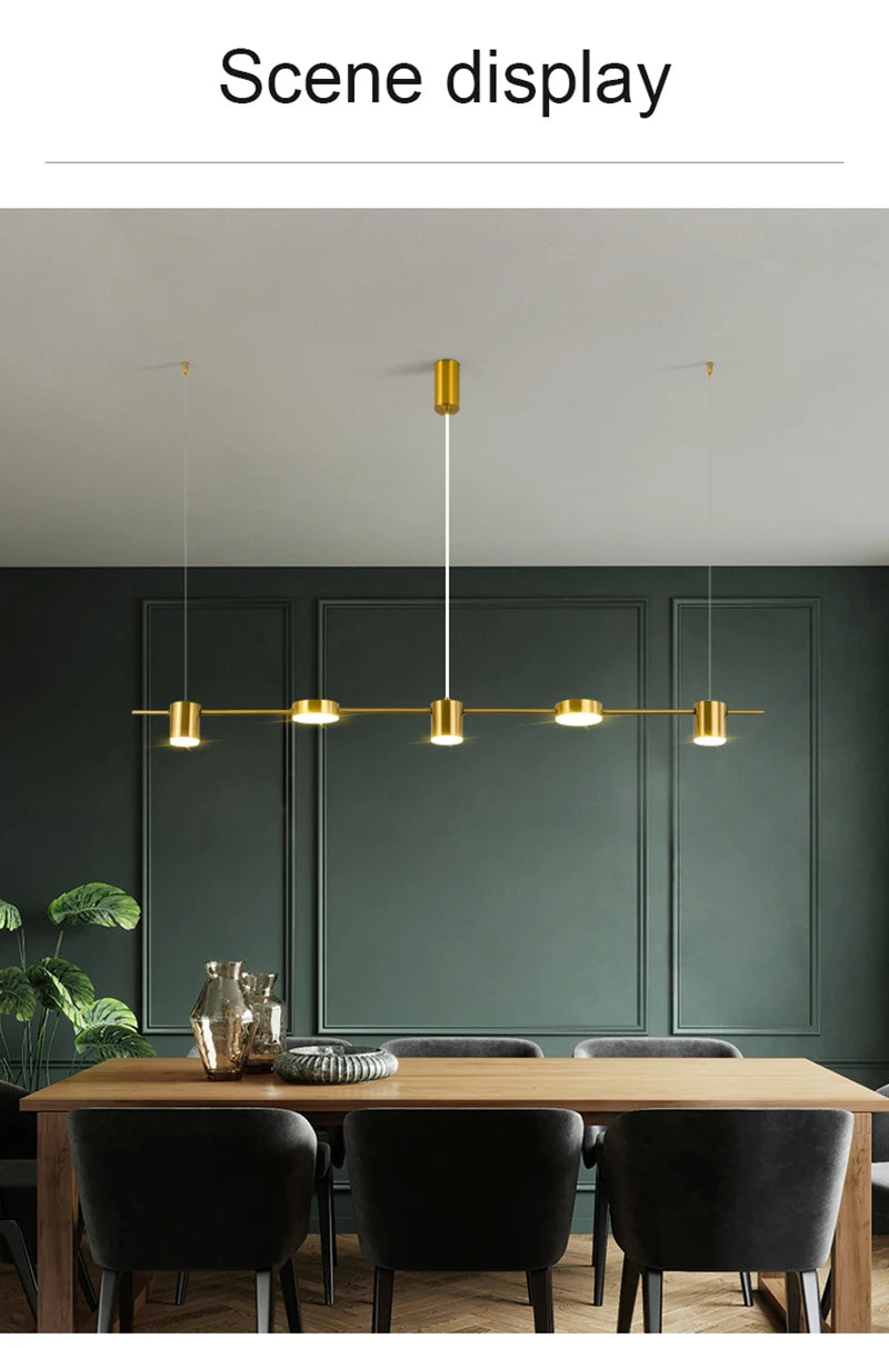 Modern LED Ceiling Chandelier Indoor Lighting Dining Table Chandelier Pendant Hanging Light Living Room Decoration Kitchen Lamp