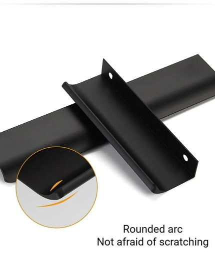 Hidden Handles for Furniture Kitchen Cabinet Handles Minimalist Wardrobe Cupboard Drawer Knobs Aluminum Alloy Furniture Handles