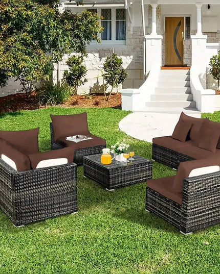 Outdoor Tropical Print Sofa Cushion Covers - Non-Slip Furniture Protectors, Replacement for Individual Seat Cushions