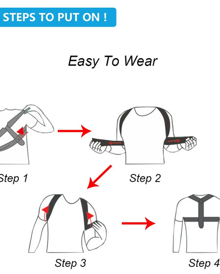 Back Posture Corrector Belt Brace Hunchback Corrector Adult Men and Women Sitting Posture Correction Belt Shoulder Straight Back