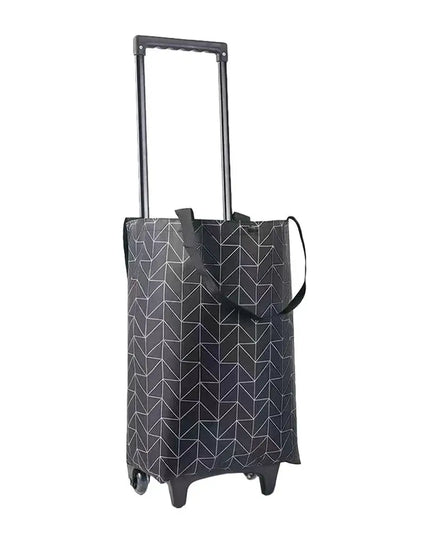 Shopping Cart with Wheels Portable Waterproof Bag Rolling Shopping Bag Trolley Tote Bag Stair Climbing Cart for Traveling Shoppi