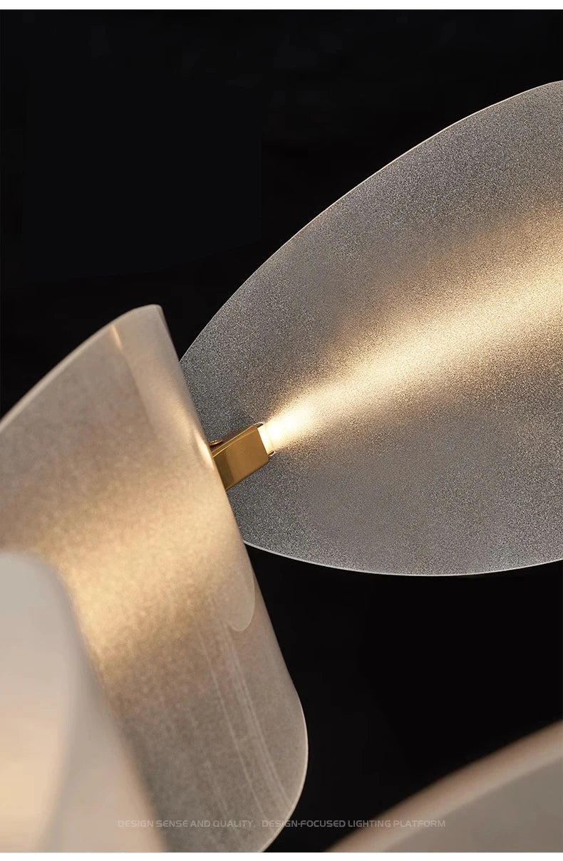 Modern leaf chandelier luxury designer Acrylic ring light Dining Room Home Bedroom Kitchen Hanging Lights Decor sofa living room