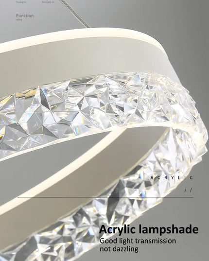 Modern LED Chandelier For Living Room Dining Room Bedroom Study Ring Ceiling Pendant Lamp Lustre Room Decorative Lighting Lamp