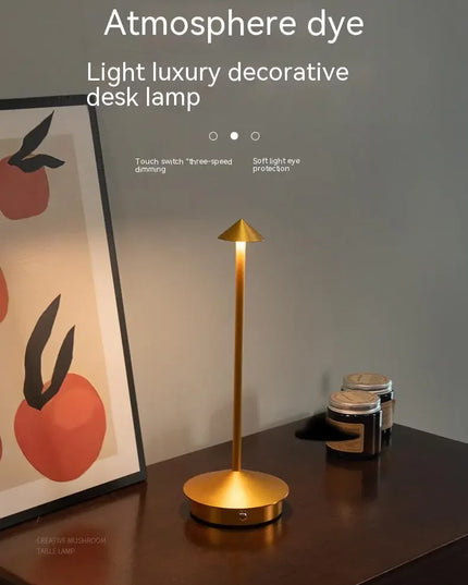 Rechargeable Table Lamp Creative Dining Touch Led Hotel Bar Coffee Pina Pro Table Lamp Lampada Da Tavolo Decorative Desk Lamp
