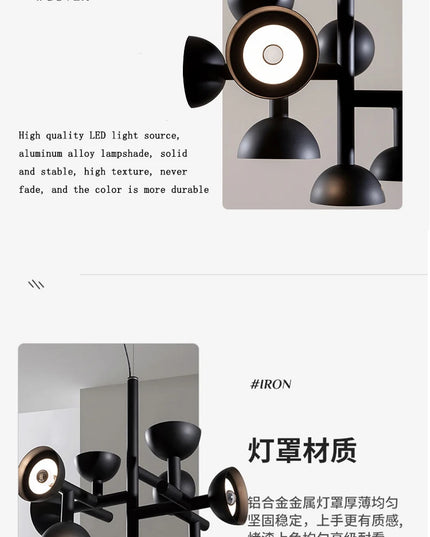 Postmodern chandelier Restaurant Creative danish designer light  Living Room Simple LED Indoor bedroom aesthetic lights