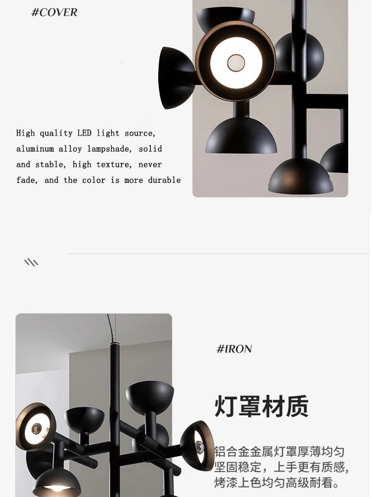 Postmodern chandelier Restaurant Creative danish designer light  Living Room Simple LED Indoor bedroom aesthetic lights