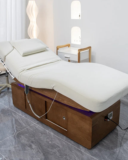 Esthetician Beauty Massage Tables Comfort Tattoo Face Wooden Massage Tables Gua Sha PU Leather Furniture Mát-xa Giường MHAMC