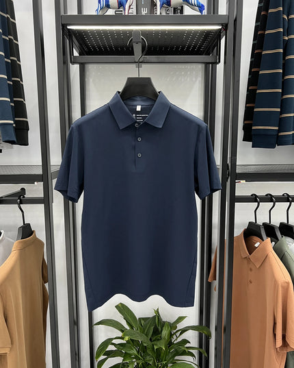 Top Brand Quality Mesh Fabric Sports Polo Shirt -Men's Wrinkle-resistant Breathable Ultra-stretch Golf Shirt Top and Tees