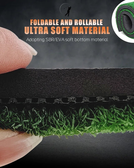 Golf Hitting Mat Indoor Outdoor Golf Training Aids Mini Practice Durable PP Grass Pad Backyard Exercise Golf Mat