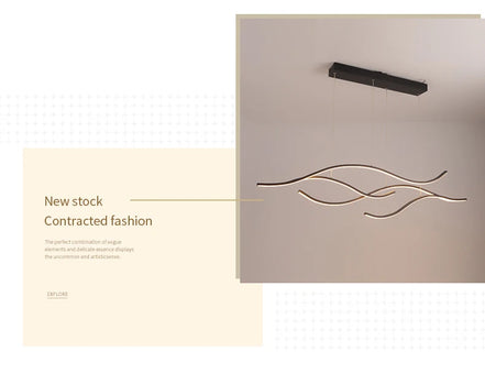 Modern Minimalist Led Chandelier Creative Personality Dining Room Bar Pendant Light Lighting Kitchen Hanging Lamp Lustre Fixture