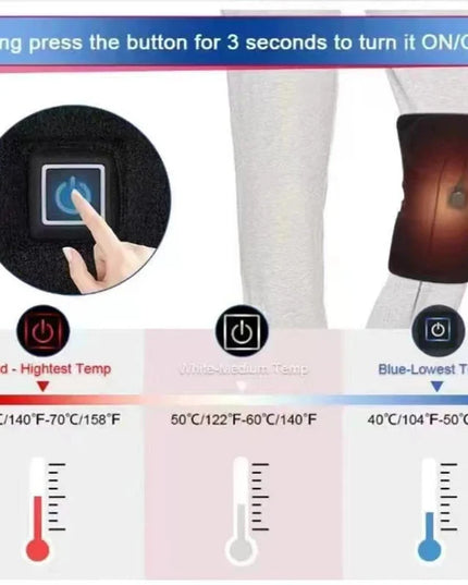 Electric knee heating pad - A USB-powered warming knee strap, suitable for joints, with adjustable heating band, ideal for daily
