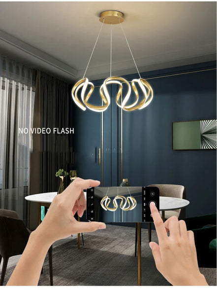 Modern Stylish Lustre LED Chandelier Art Design Pendant Light Living Kitchen Ceiling Lamps Home Room Decoration Lighting Fixture