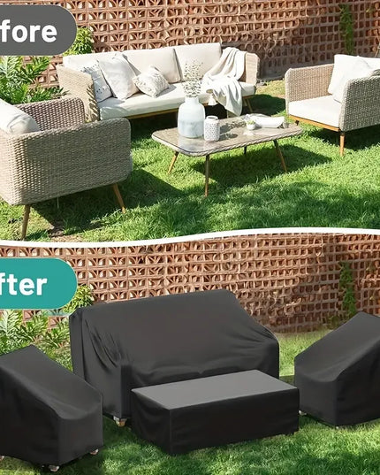 4pcs/Set Patio Furniture Covers, Heavy Duty Waterproof Outdoor Furniture Covers, Rattan Outdoor Furniture Windproof