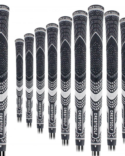 Crestgolf 10pcs / Pack Rubber Golf Club Grips Midsize Grips Iron Club 60R Carbon Yarn Anti-skid Golf Wood Grips
