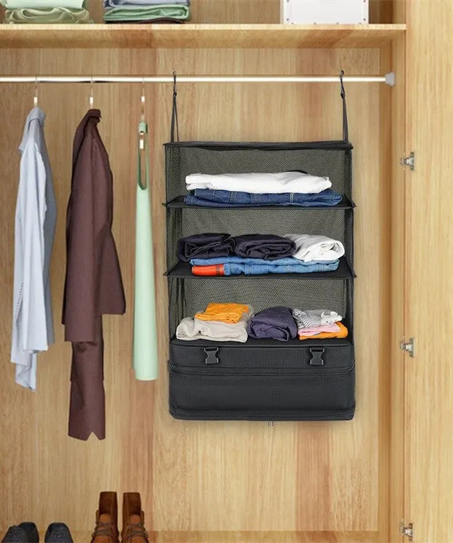 1 Set Housewares Luggage Travel Organizer Travel Essentials Hanging Packing Cubes Hanging Shelves Laundry Storage Compartment