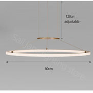 Modern Round Restaurant Chandelier Lighting LED Used For Kitchen Living Room Decoration Hanging Ring Dining Room Table Lamps