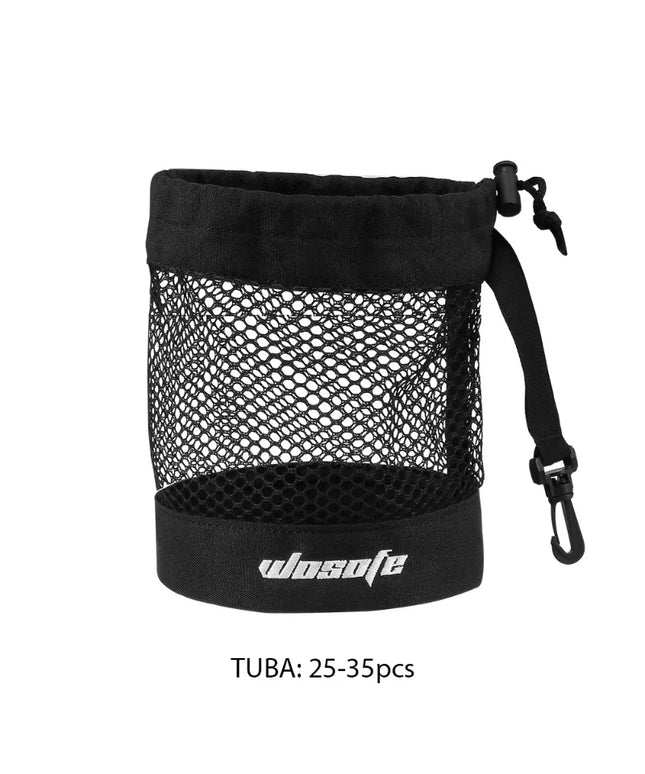 1pc  Black Golf Ball Pouch Bag, with High Quality Mesh Nylon and Hanging Plastic Clip,Convenient To Hang On Golf Bag