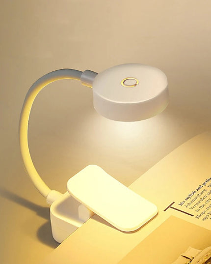 Rechargeable Portable LED Table Lamp Book Lights Adjustable Eye Protection Night Light Mini 360°Clip-On Reading Battery Desk Lam