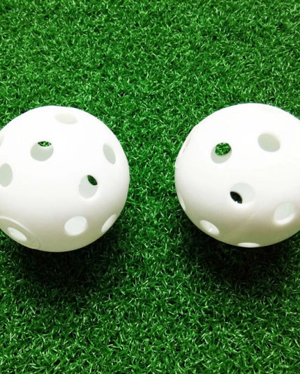 12Pcs Practice Golf Balls Hollow Plastic Golf Training Balls Colored Airflow Golf Balls Swing Practice Driving Range PE Toy Ball