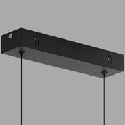 Modern LED Chandelier Featuring Minimalist Linear Panel Design 80/100cm Textured Pendant Light For Dining Rooms Bedrooms  Studie