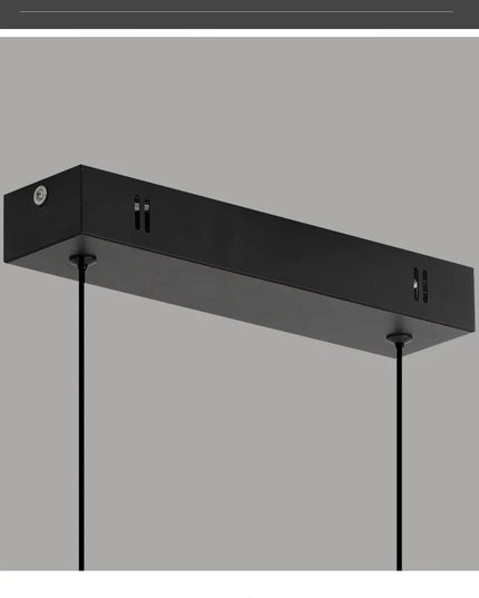 Modern LED Chandelier Featuring Minimalist Linear Panel Design 80/100cm Textured Pendant Light For Dining Rooms Bedrooms  Studie