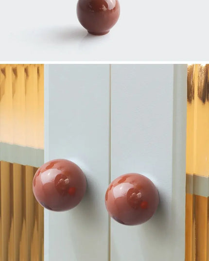 Handles Drawer Cabinet Furniture Kitchen Handles for Cabinet Knob Door Drawer Knob Colour Ceramics Rotundity Single Hole