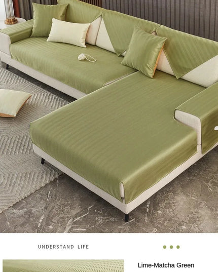 Ice Silk Sofa Cushion Summer Summer Cool Cushion Cushion 2023 New Anti slip Backrest Full Cover Cloth Towel Set