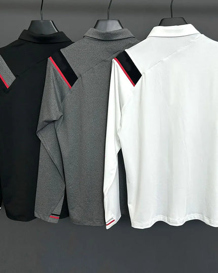 2025 New Golf Men's Autumn and Winter Velvet Long Sleeve T-shirt, Comfortable, Skin friendly, Warm, Free