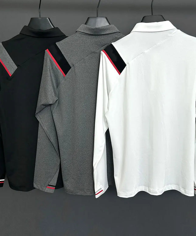 2025 New Golf Men's Autumn and Winter Velvet Long Sleeve T-shirt, Comfortable, Skin friendly, Warm, Free