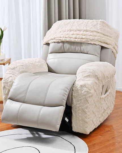 4/6/8pcs a set, double-sided jacquard braid Chivas sofa cover, elastic soft sofa recliner cover decorative protection