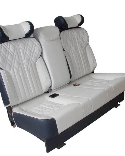 Comfortable Three-Passenger Leather Folding RV Camper Van Sofa Seat Bed Sofa Convertible Into Bed