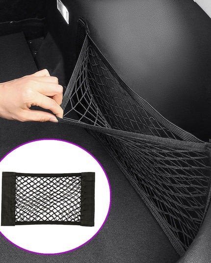 Car Back Rear Trunk Bag Organizer Mesh Net Auto Seat Back Storage Bag Pocket Universal Car Stowing Tidying Elastic String Net